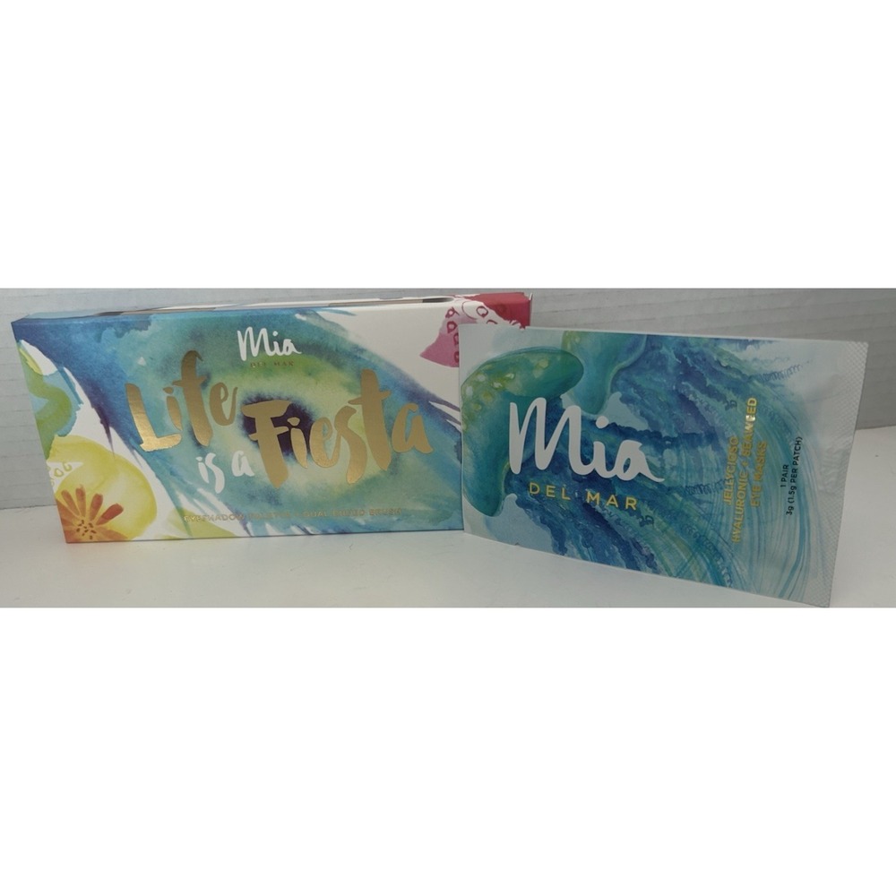 Mia Del Mar Eyeshadow Palette 12 rich hues w/duel ended brush free eye mask